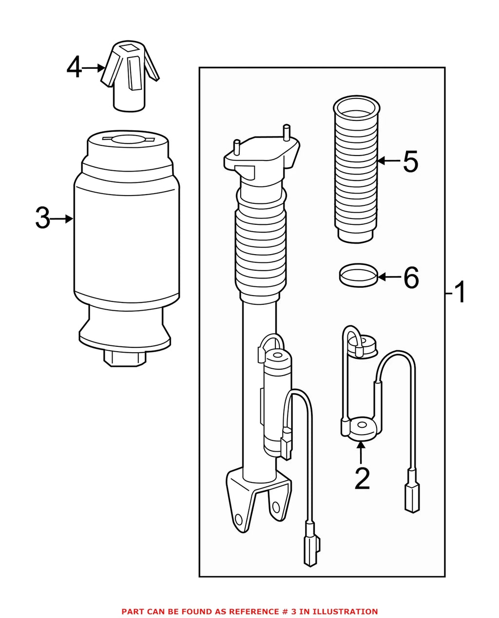 Genuine OEM Rear Air Suspension Spring 1663200625 for Mercedes-Benz (2016–2021)
