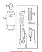 Genuine OEM Rear Air Suspension Spring 1663200625 for Mercedes-Benz (2016–2021)