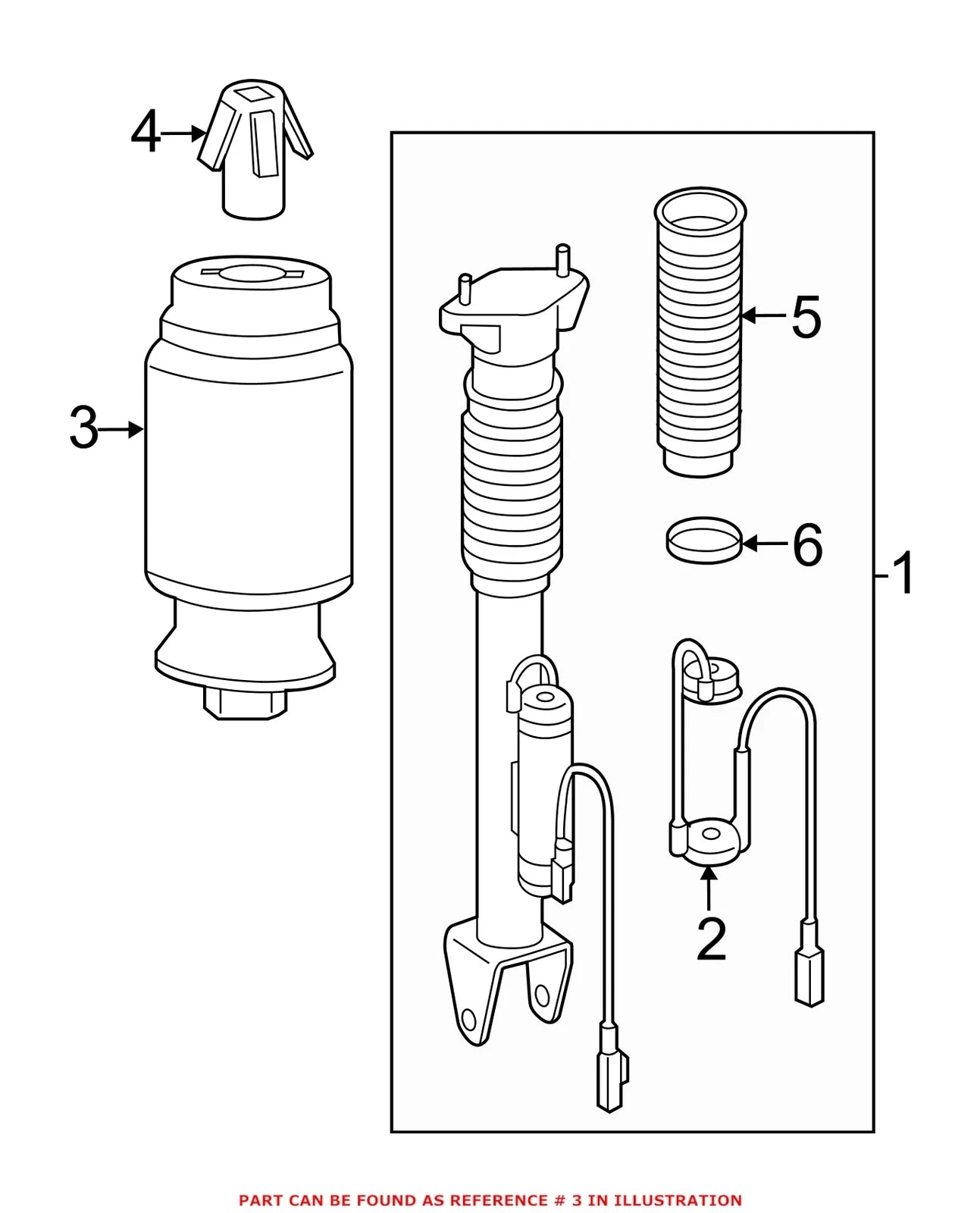 Genuine OEM Rear Air Suspension Spring 1663200625 for Mercedes-Benz (2016–2021)