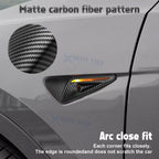 Matte Carbon Fiber ABS Side Camera Decor Cover Trim for Tesla Model 3 & Y (2017-2024)