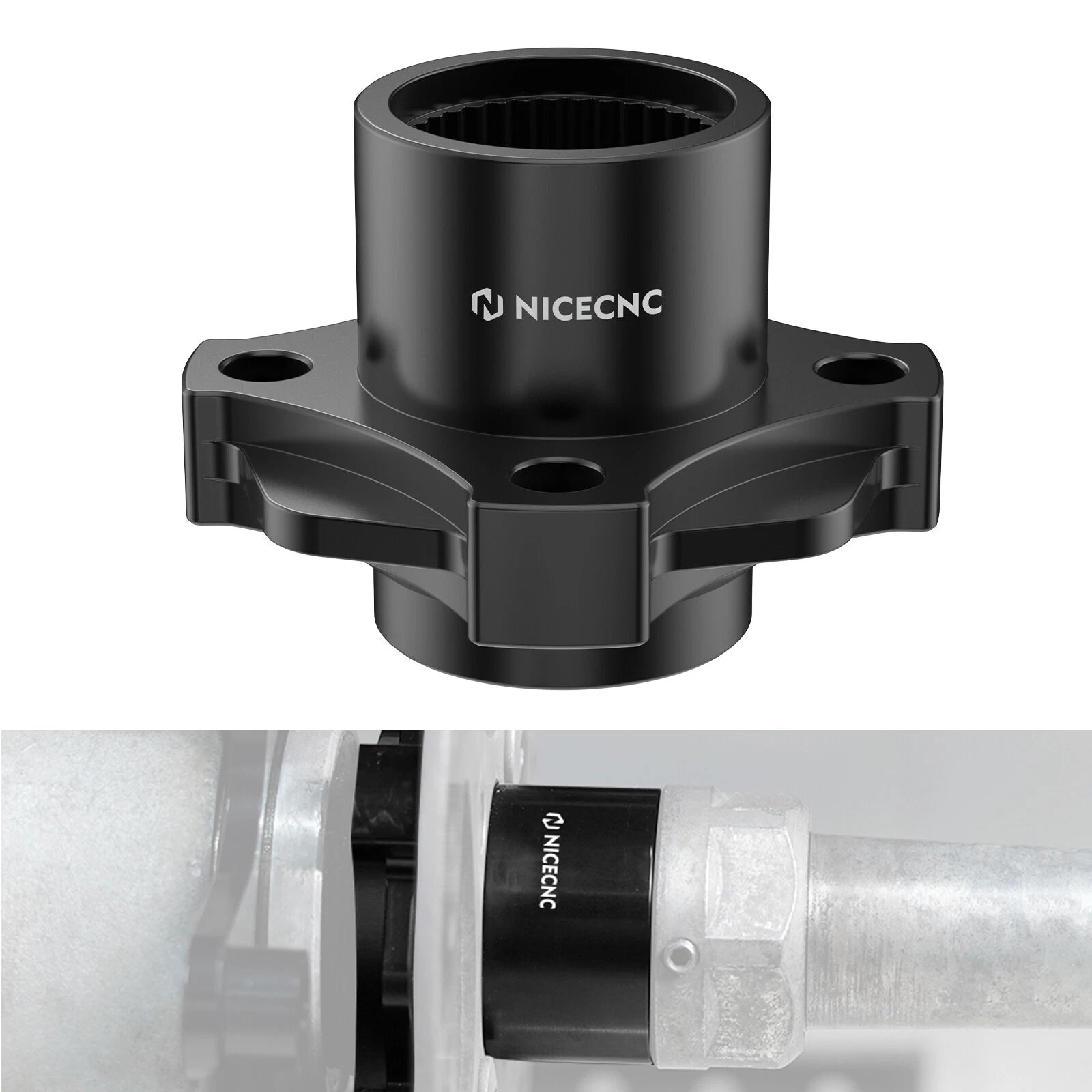 Rear Rotor Disc Holder Hub Bracket for Yamaha Raptor 700/700R (2013–2025) Black