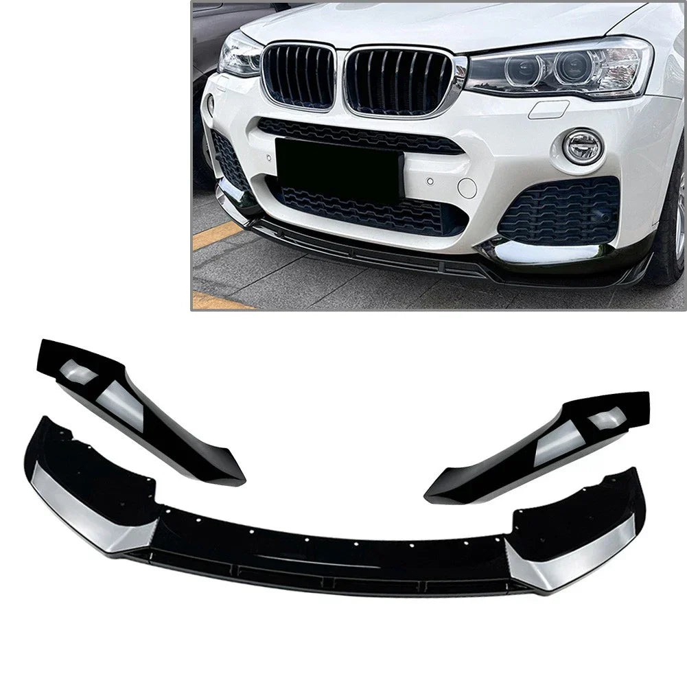 Bumper Lip Spoiler Splitter for BMW X3 F25 X4 F26 M Sport (2014-2018)
