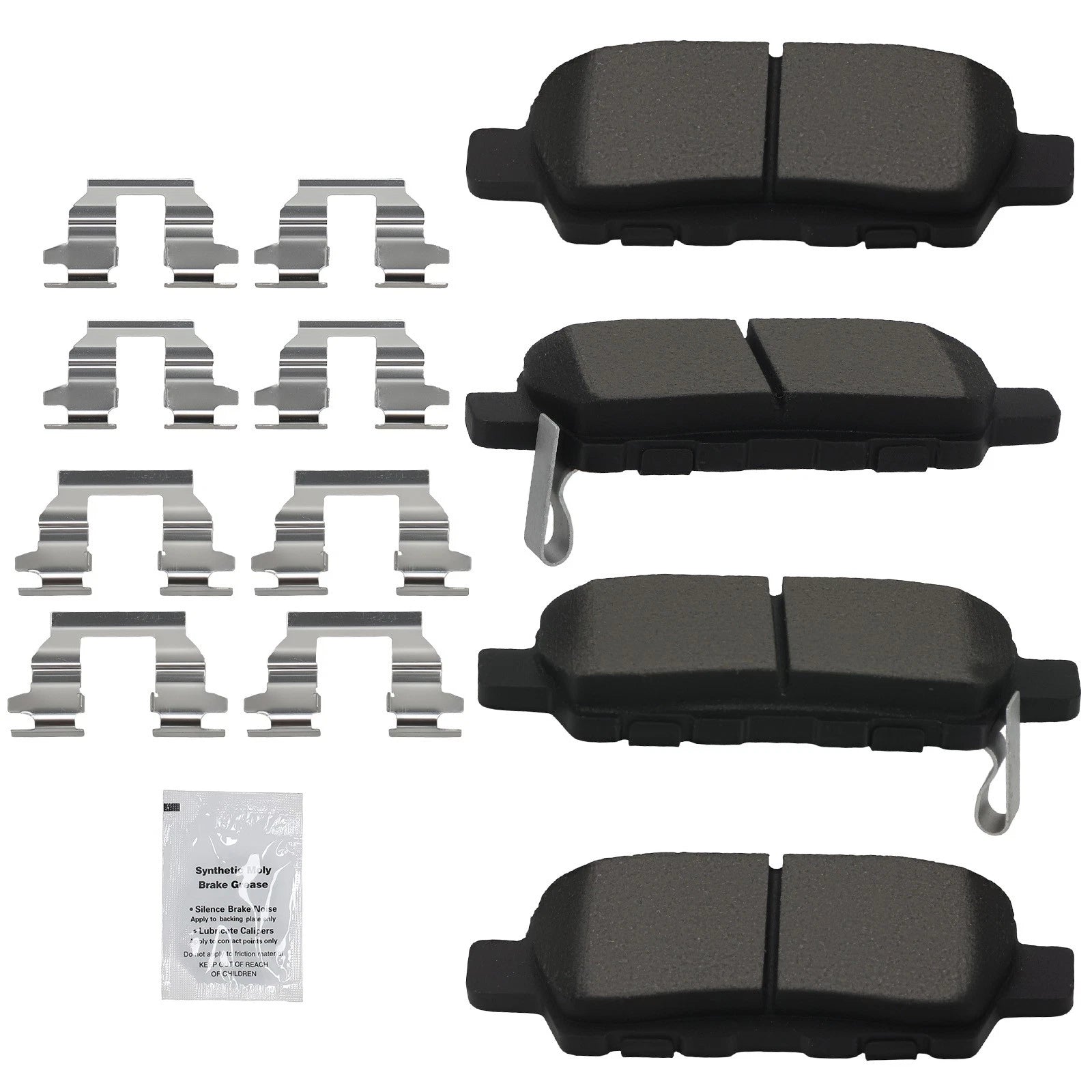 Rear Brake Pads Set for Nissan Juke, Leaf, Maxima, Murano, Pathfinder, Quest, Rogue (2011–2023)