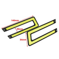 Pair White COB DRL LED Daytime Running Lights for Universal Cars