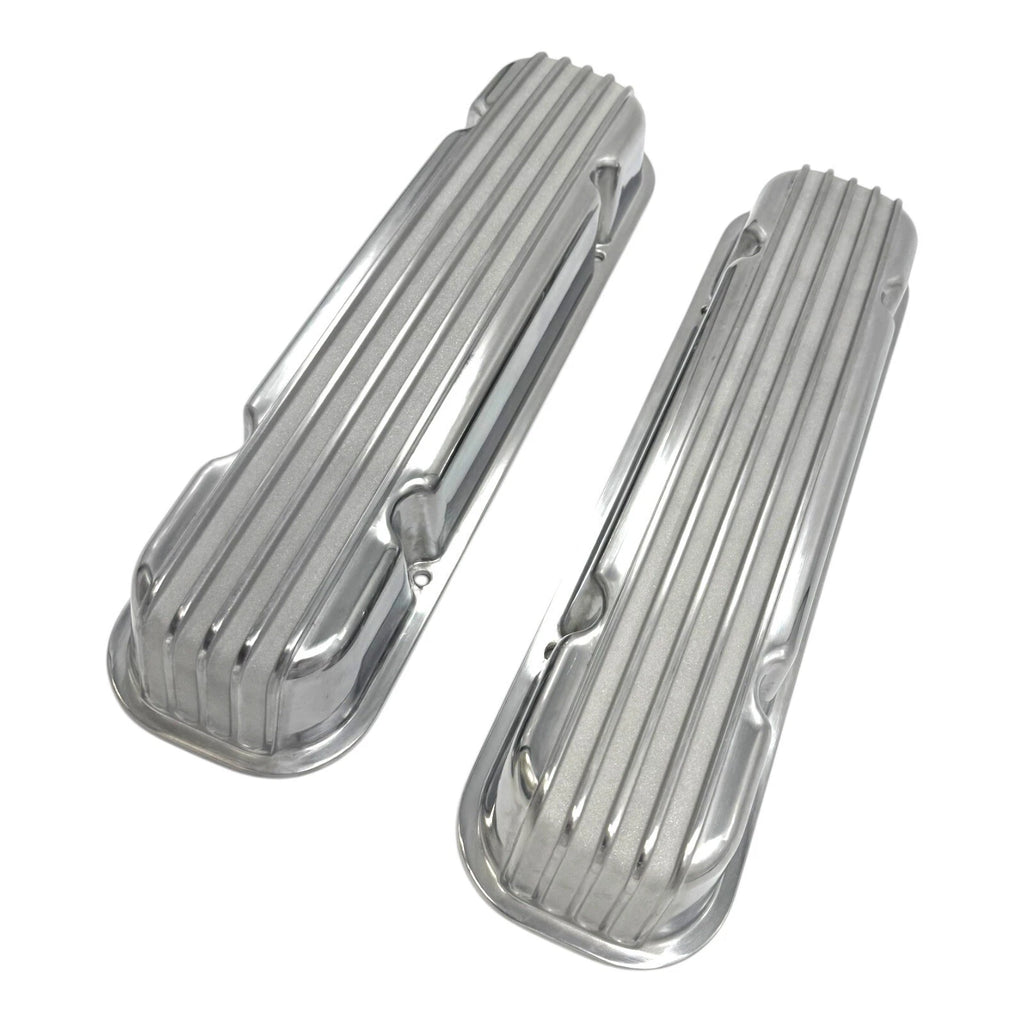 Polished Tall Aluminum Valve Covers w/o Hole for Pontiac 350 389 400 (1967–1970)
