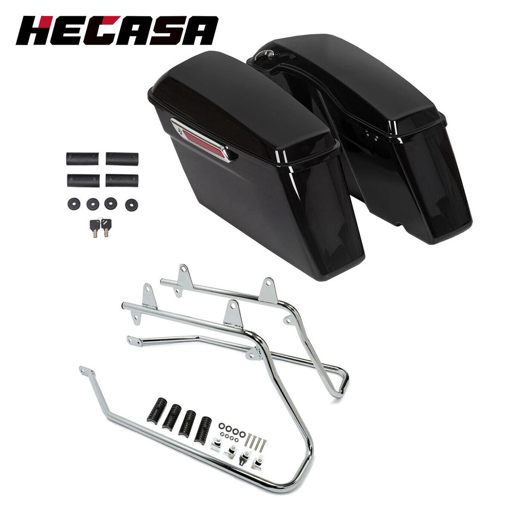 Saddle Bags with Conversion Bracket for Harley Softail Heritage