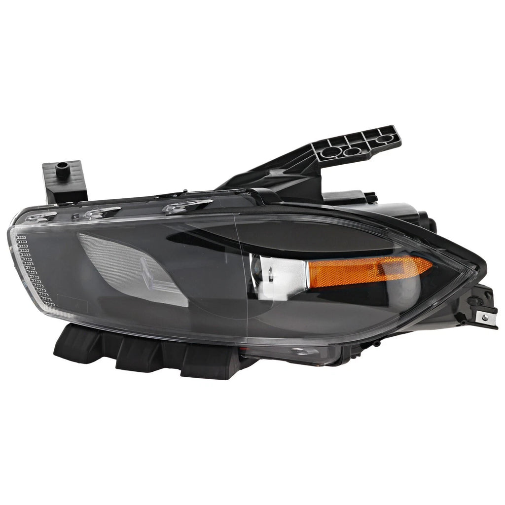 Halogen Headlight for Dodge Dart (2013–2016) Left Side w/Black Trim, Bulb Driver