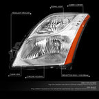 Left Chrome Housing Headlight Lamp for Nissan Sentra (2010–2012)