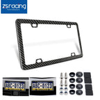 Carbon Fiber License Plate Frame for Universal Vehicles (4 Holes)
