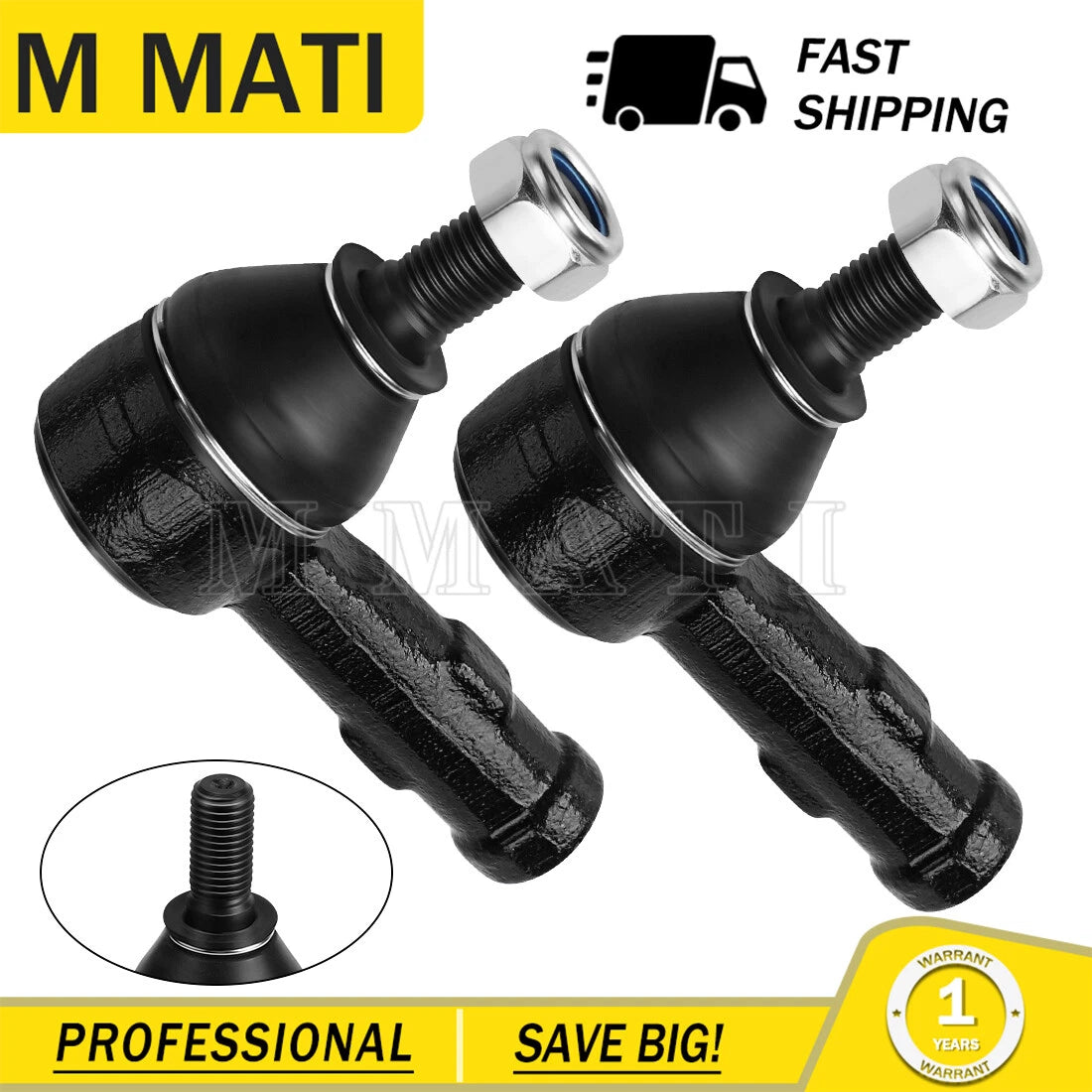 2X Tie Rod End for Polaris RZR XP Turbo 2016-2017, RZR 1000 XP 2015-2018