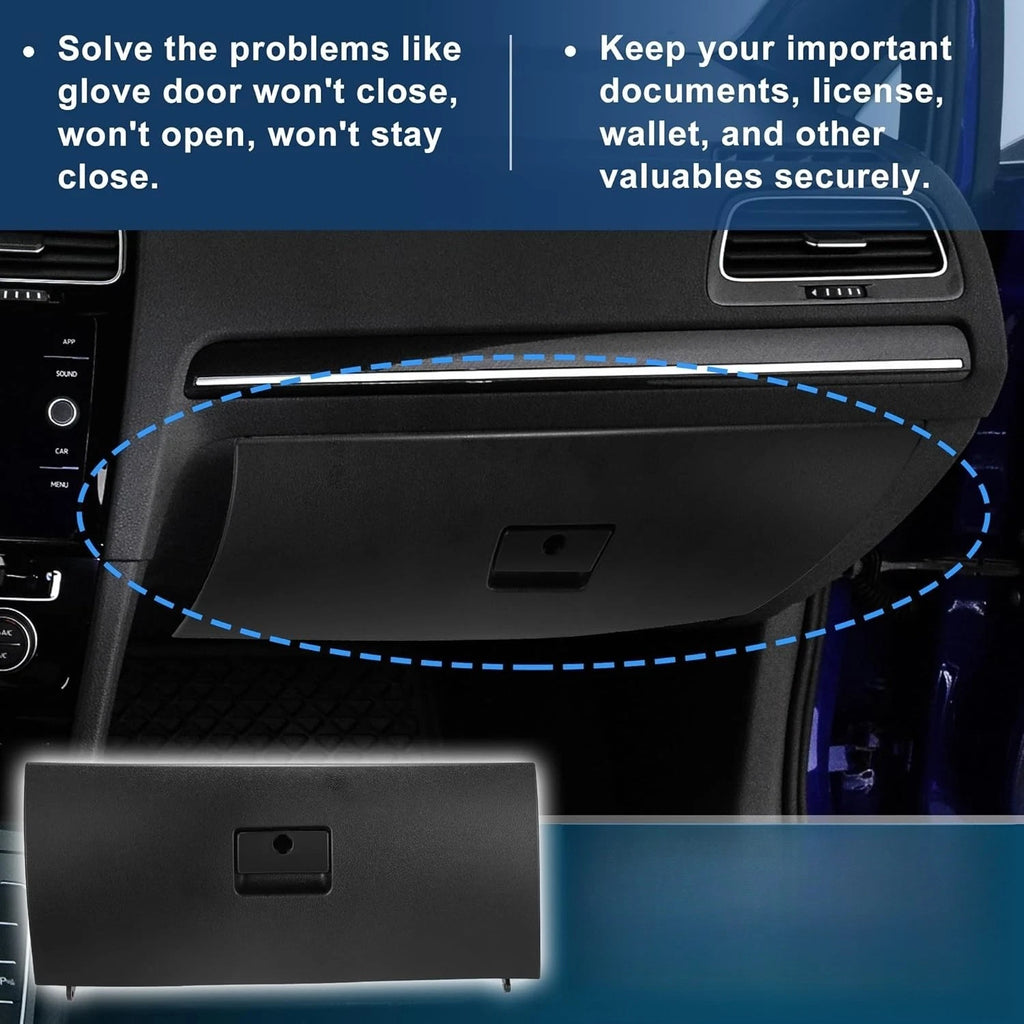 Glove Box Lid Cover for VW Golf Jetta A4 MK4 Bora (1999–2006) Black
