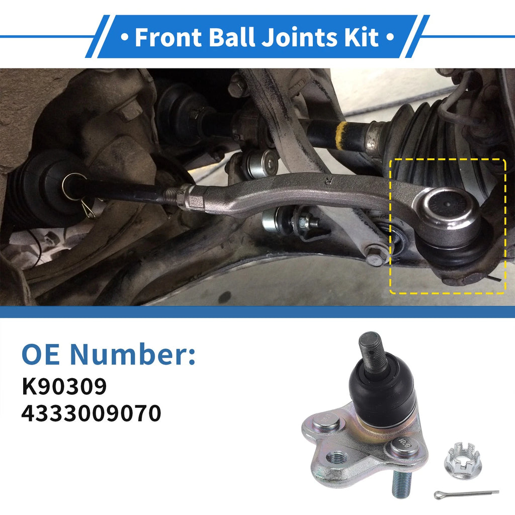 2X Front Lower Ball Joints for Toyota Corolla (1996–2002) K90309/4333009070