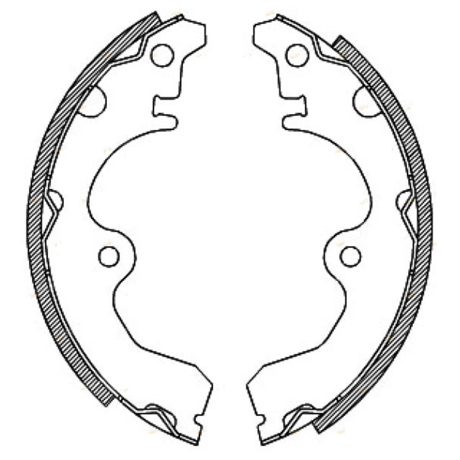 Rear Brake Shoes Lining Pads 4x for Toyota Starlet (1996–1999)