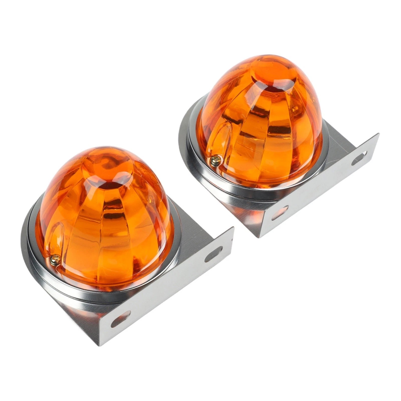 2X LED Star Watermelon Marker Lights with Brackets for Truck