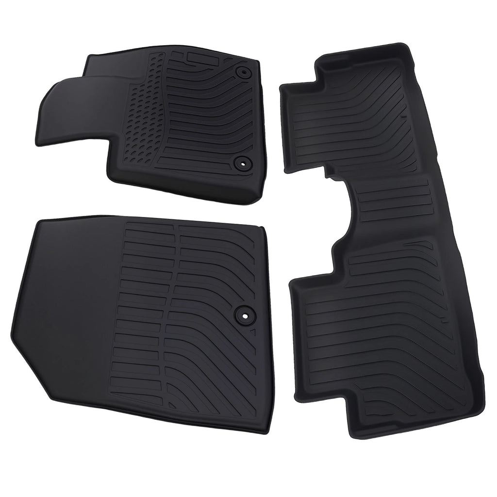 Set of 1 All-Weather Floor Mats for Hyundai Palisade (2020–2024) TPE Rubber Black