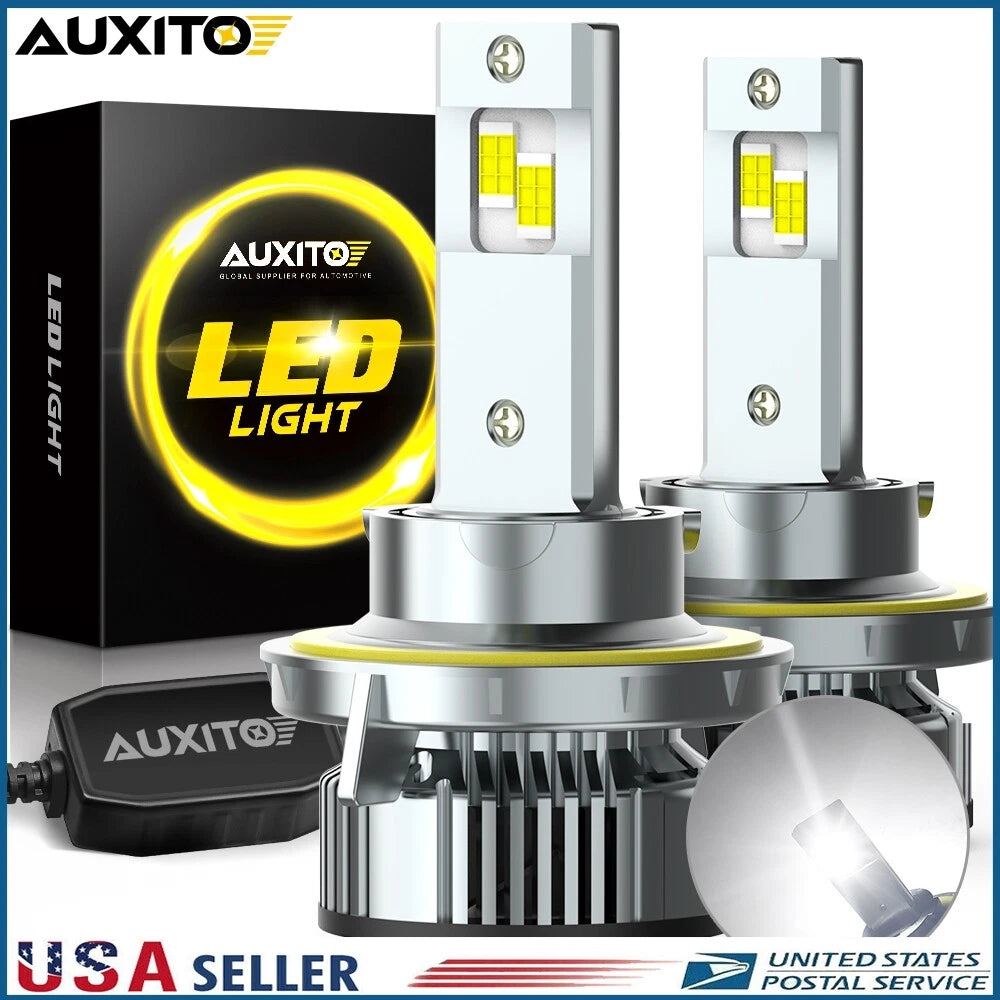 2X H13 LED Headlight Bulbs for High Low Beam (6500K Cool White)