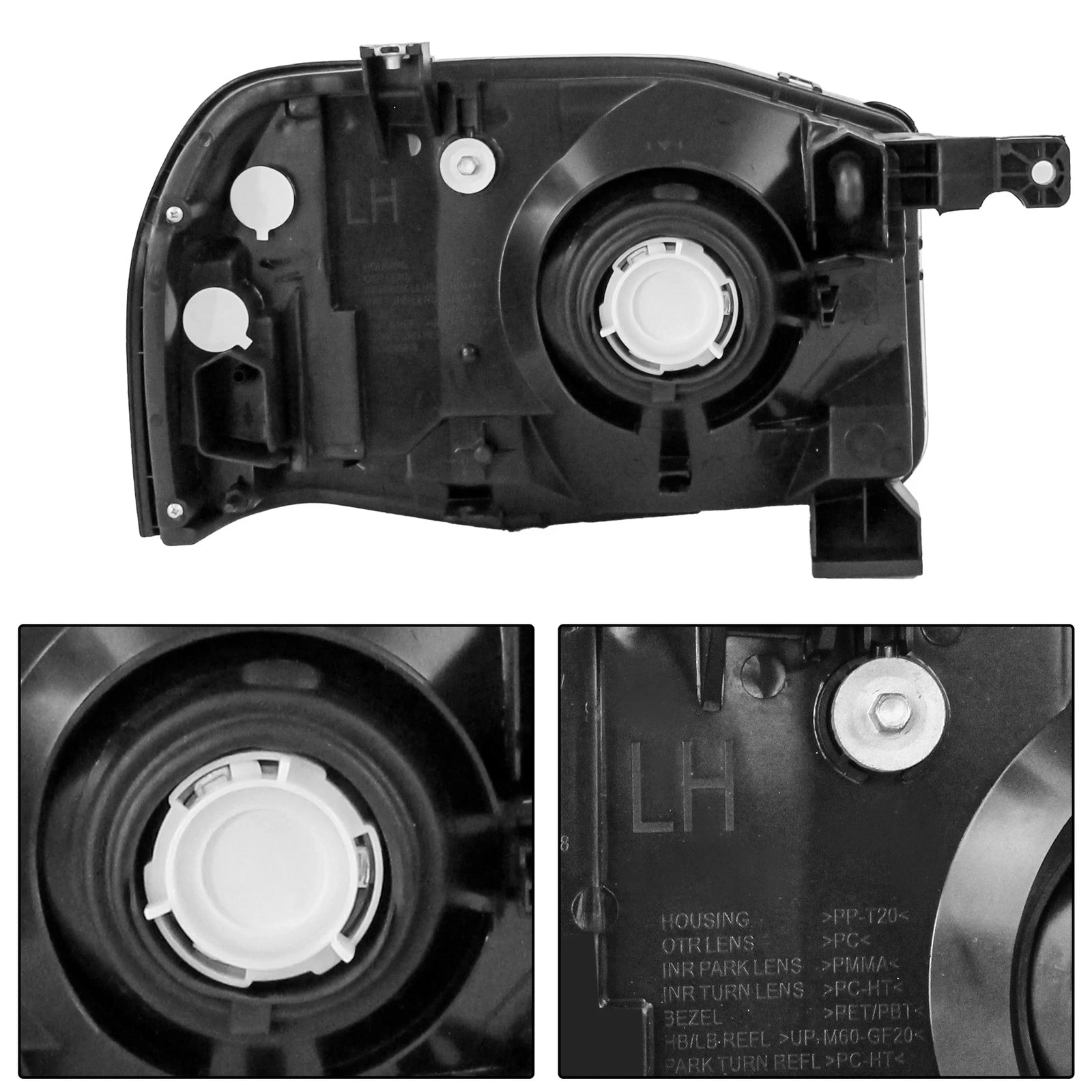 Set of 2 Headlights for Nissan Frontier (2001–2004)
