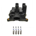 Denso Ignition Coil & 4 Platinum Spark Plugs Kit for Ford Focus (2000–2011)