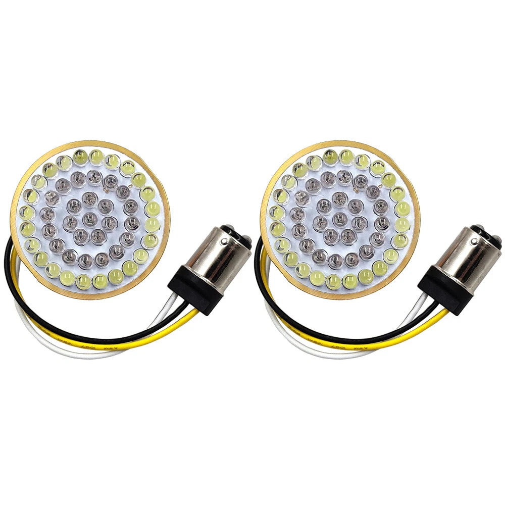 2Pcs Bullet Style 1157 LED Turn Signal Inserts for Harley Davidson