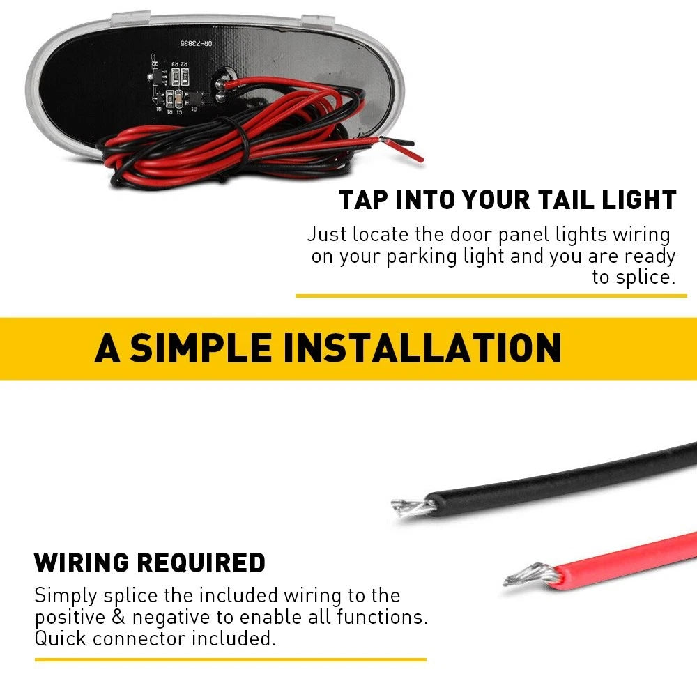 LED Rear Door Panel Lights for Dodge Ram, Durango, Aspen (2002–2009) EOH