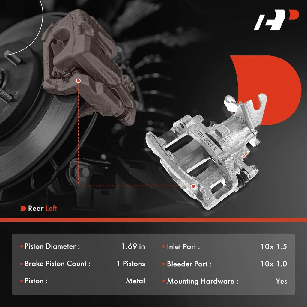 Rear Left Brake Caliper with Bracket for Ford Mustang GT (2005–2014)