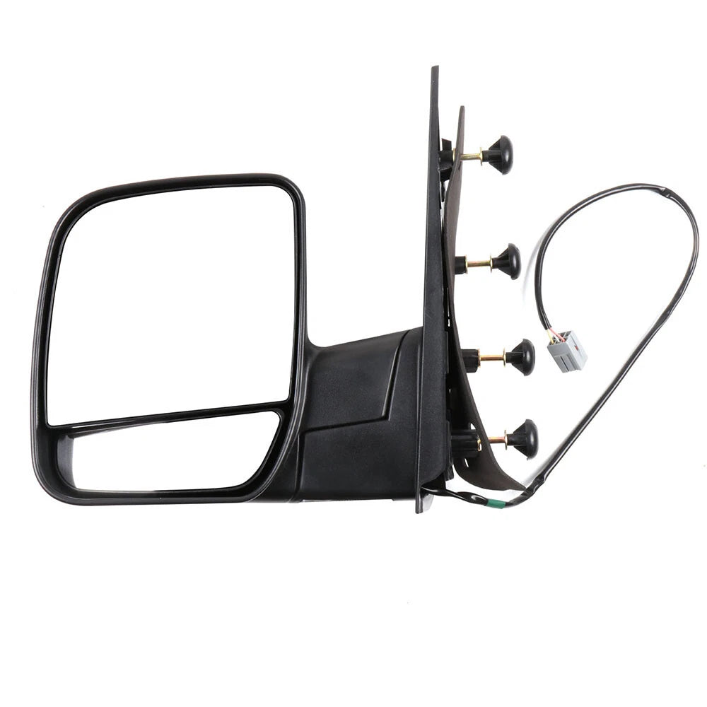 Set of 2 Black Power Manual Mirrors for Ford Econoline (2003–2014)