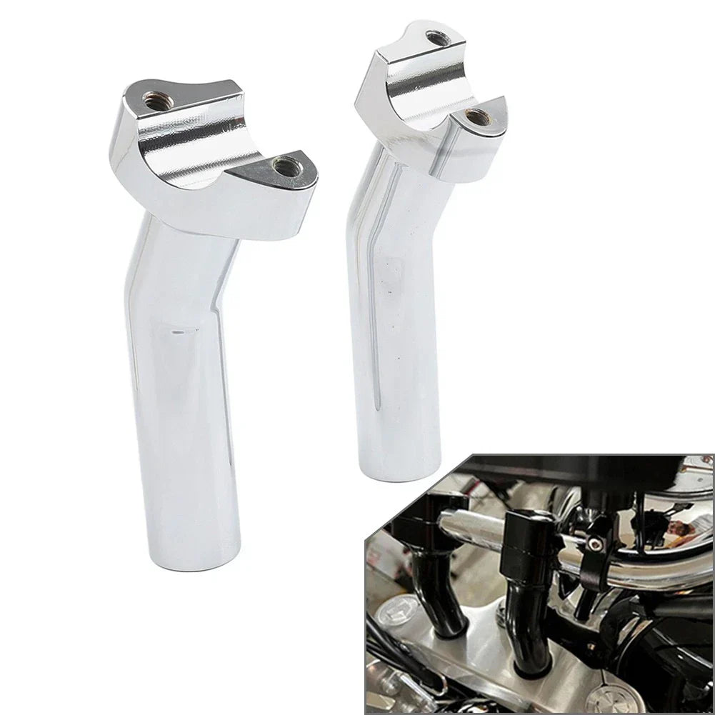 5.5" CNC Pullback Handlebar Risers for Harley Dyna Softail Sportster (2004-2023)