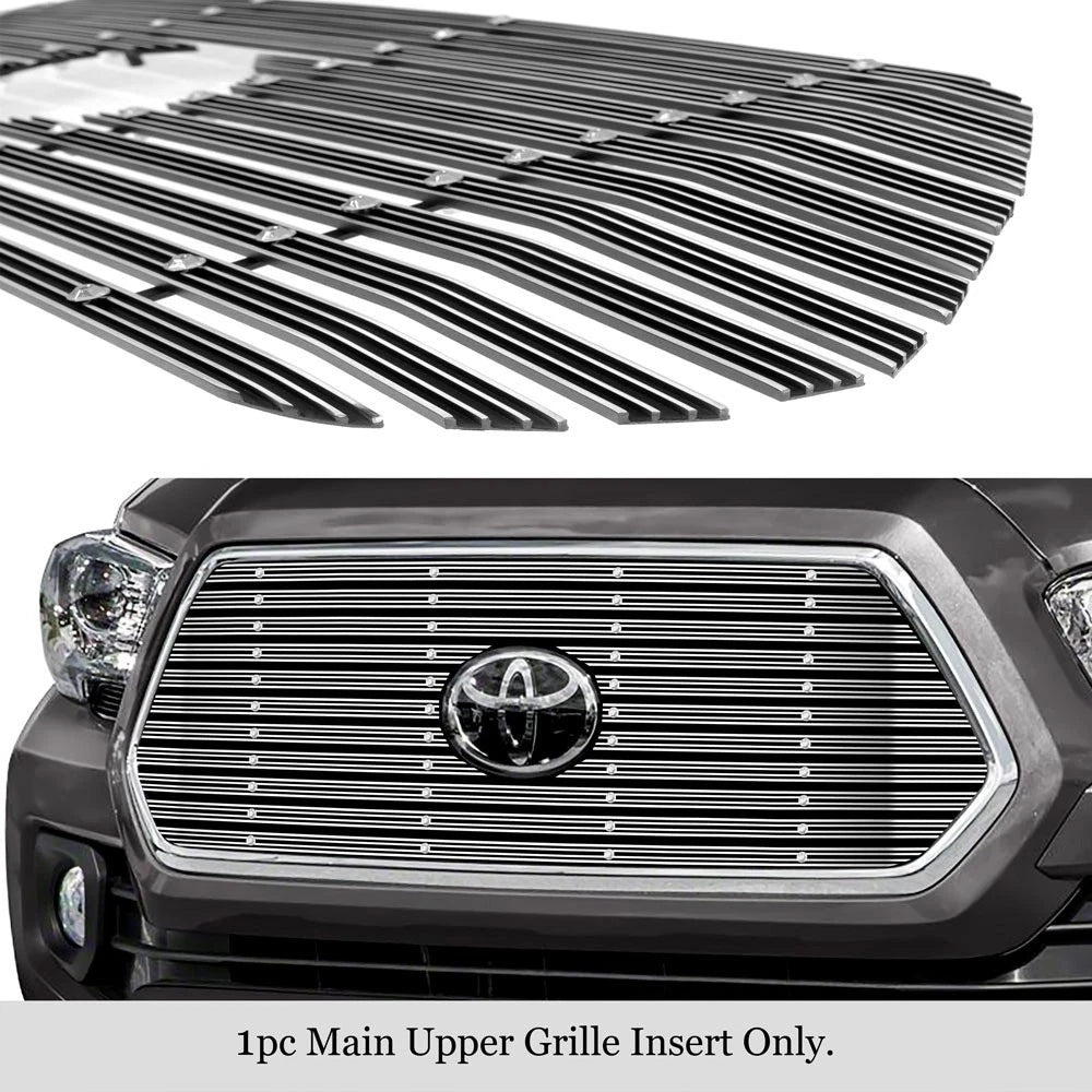 Chrome Wide Rivet Billet Grille Insert for Toyota Tacoma (2018-2019)