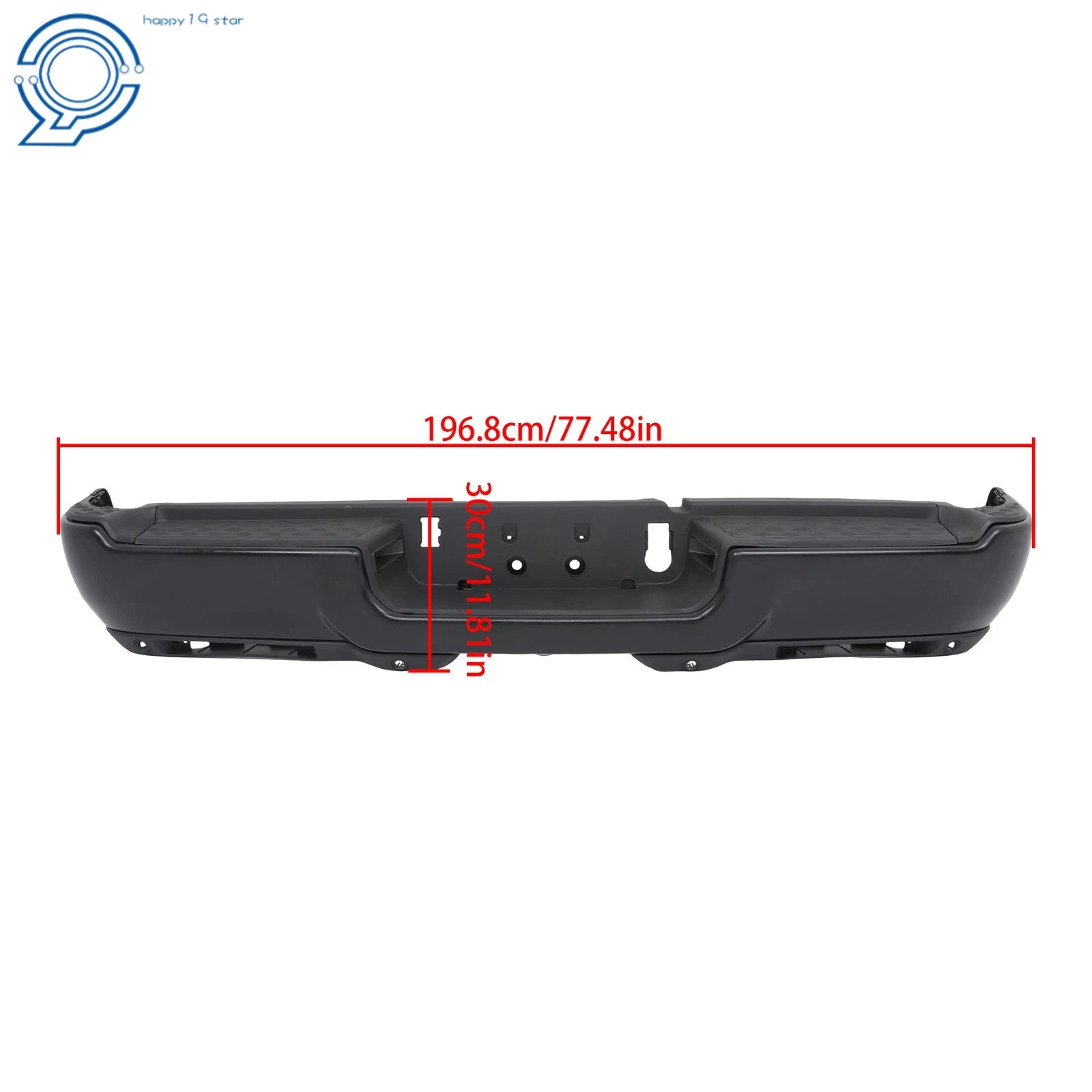 Rear Step Bumper Assembly for RAM 2500 3500 (2019–2024) Black W/Park & Fog Lamp