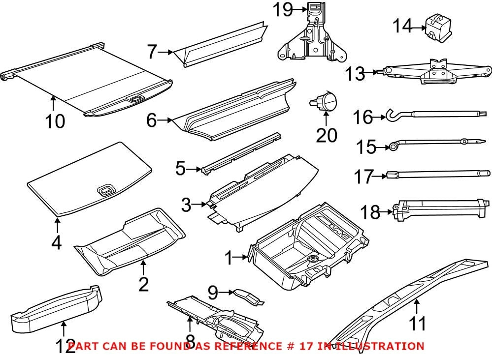 Spare Tire Jack Handle / Wheel Lug Wrench for Dodge Durango (2011–2023)