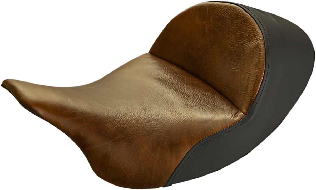 SADDLEMEN Lariat Solo Seat for FL (2008–2024) - Low - Distressed Brown 808-07B-0041L
