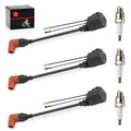 3 x Ignition coil & Spark Plug Wire Cap for Yamaha Outboard C55–C90 (1995–2004)