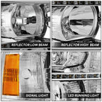 LED DRL Strip for Chevy Silverado (2007–2014) - Chrome Housing Amber Corner