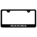 Etched on Black License Plate Frame - Officially Licensed for Nissan Maxima