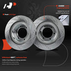 Front Drilled Brake Rotor & Ceramic Pad for Toyota 4Runner (2003-2009)