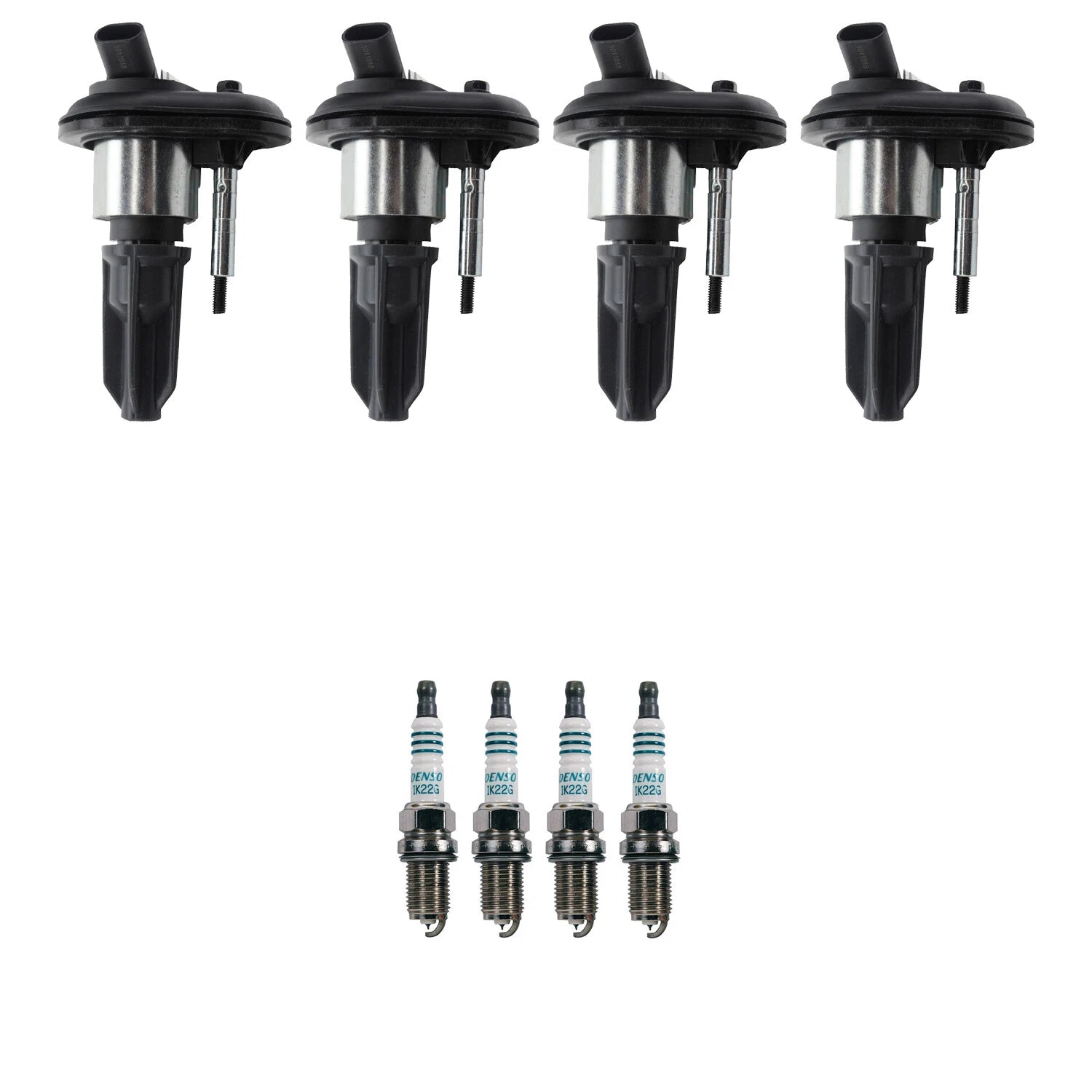 Set of 4 Ignition Coils & Denso Iridium Spark Plugs for Colorado L4 2.8 (2015–2020)