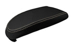 Console Lid Armrest Cover for Ford Focus (2000–2007) Carbon Fiber Beige Stitch