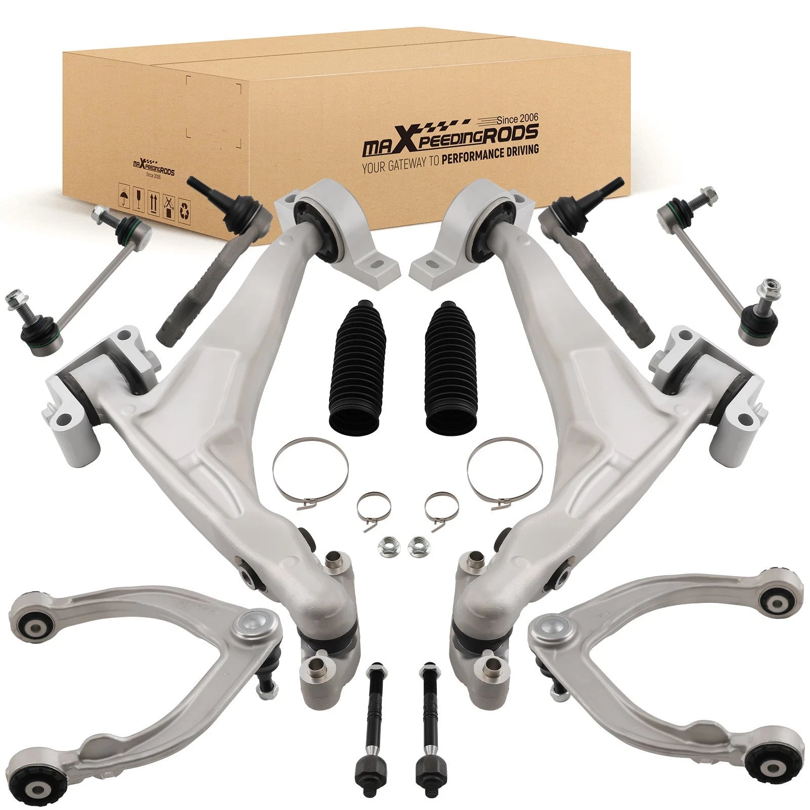 Set of 12 Control Arms and Sway Bar Links for Volvo XC60 XC90 (2016–2021)