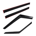 Set of 4 Outside Window Visors Wind Deflectors for Kia Soul (2014–2019) Black