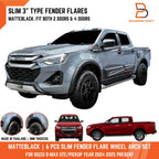3" Matte Black Fender Flares for Isuzu D-Max Ute (2024-2025)