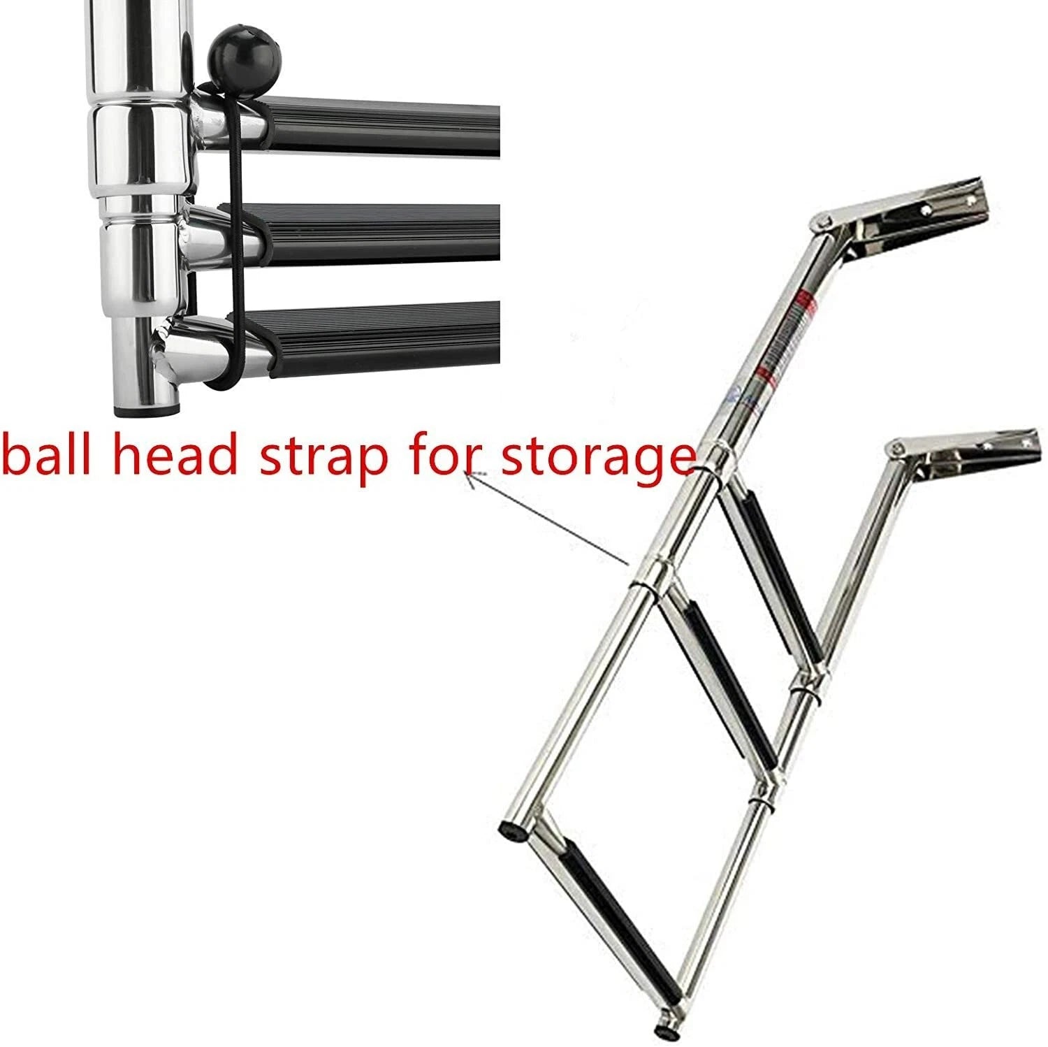 3 Step Stainless Steel Telescoping Boat Ladder for AmarineMade