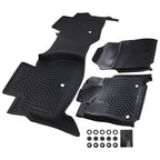 All Weather Floor Mats Set of 2 for Toyota Tundra (2014–2021) TPE Black