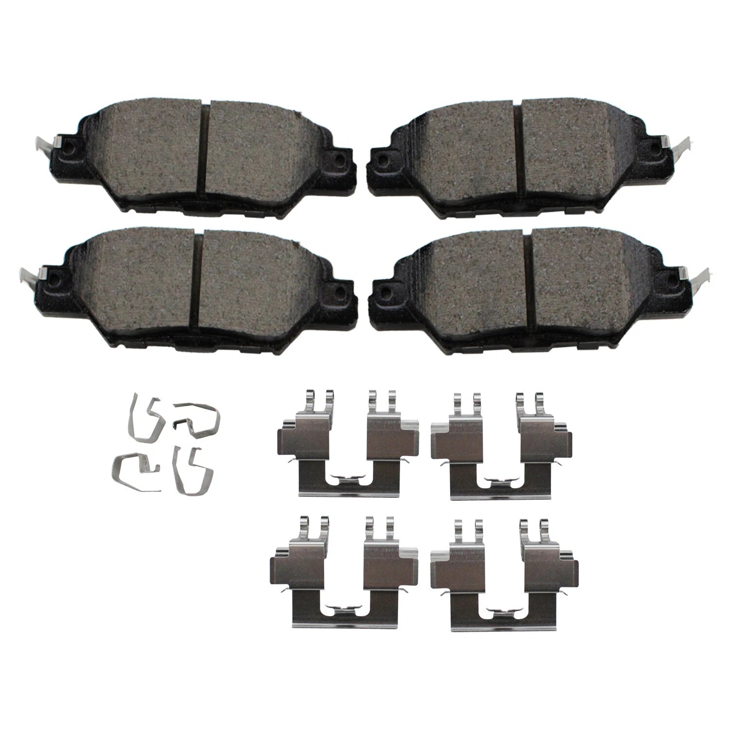 Set of 4 Akebono ProACT Rear Ceramic Brake Pads with Hardware for Mazda CX-5 (2016–2020)