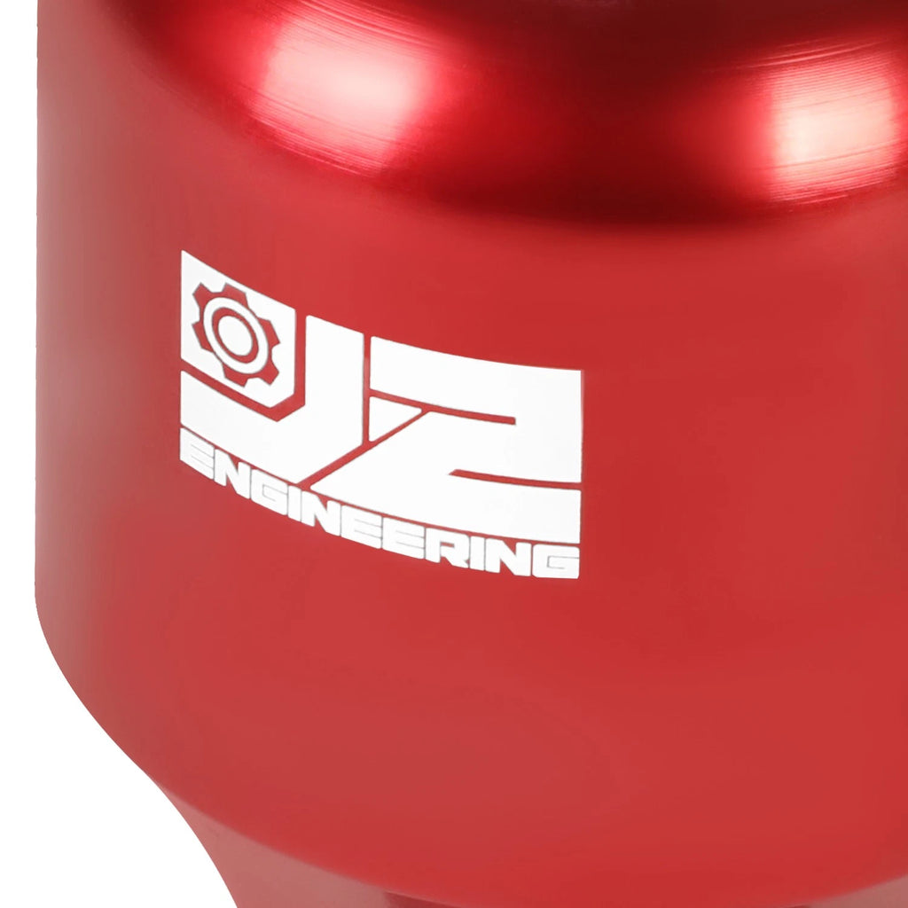 J2 Universal Aluminum Shift Knob for Cars (Red, Thread Adapters)