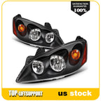 2Pcs Headlight Assembly for Pontiac G6 (2005–2010) Black Housing