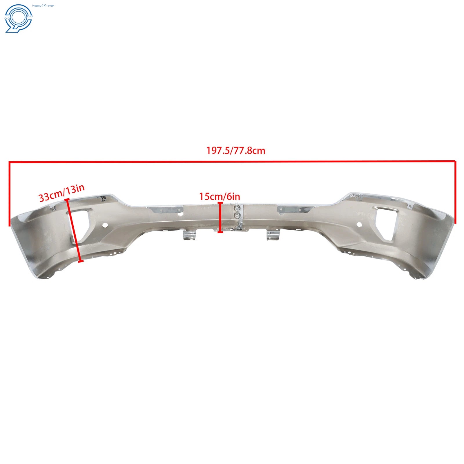 Chrome Front Bumper Face Bar for Chevrolet Silverado 1500 (2016-2018)