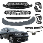 Front Bumper Grill + Skid Plate + Fog Light Frame for Dodge Durango (2021–2023)