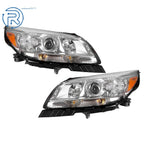Headlight Assembly Pair for Chevrolet Malibu (2013-2015) Halogen Clear