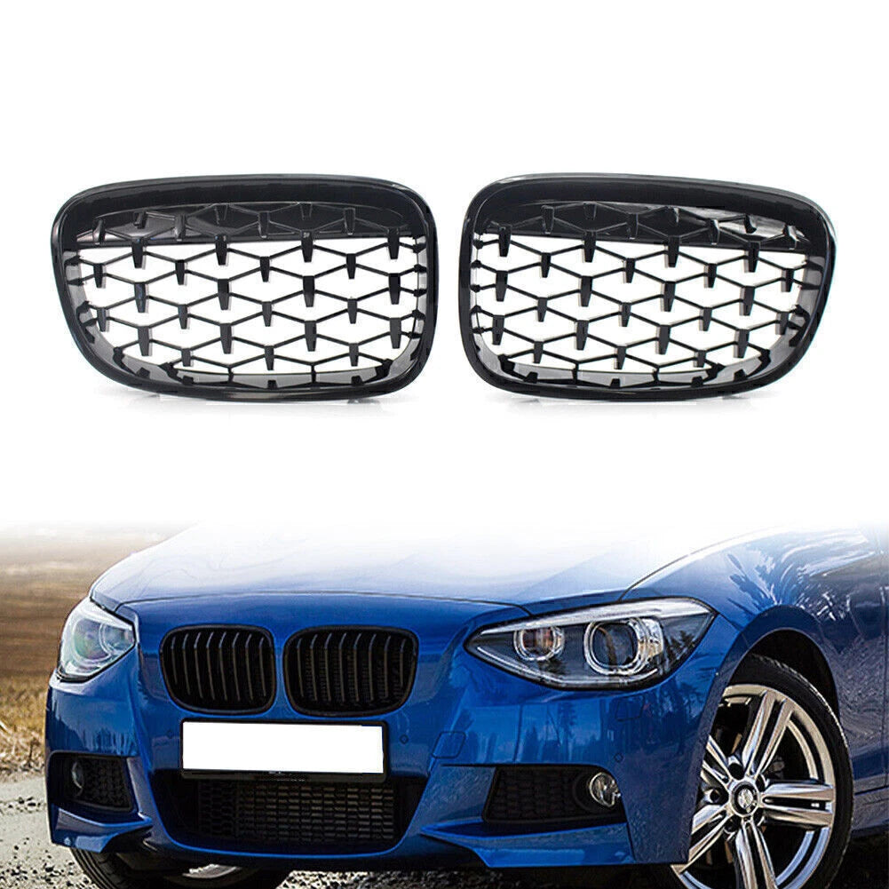 Front Kidney Grille for BMW 1 Series F20 (2011–2014) Gloss Black