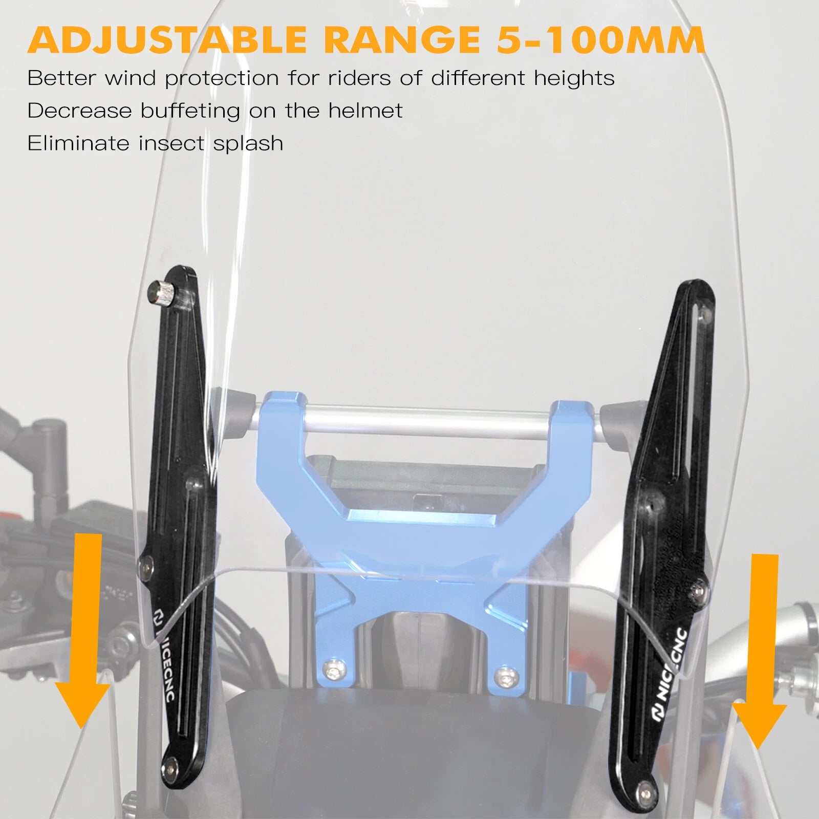 Windshield Adjusters Bracket Kit for Yamaha Tenere 700 (2019–2024)